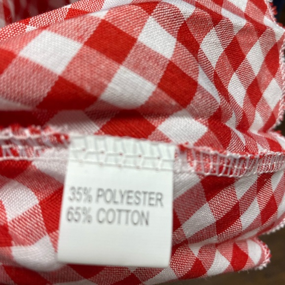 Women’s Red & White Gingham Sleeveless Dress ~ NWT - Picture 3 of 3
